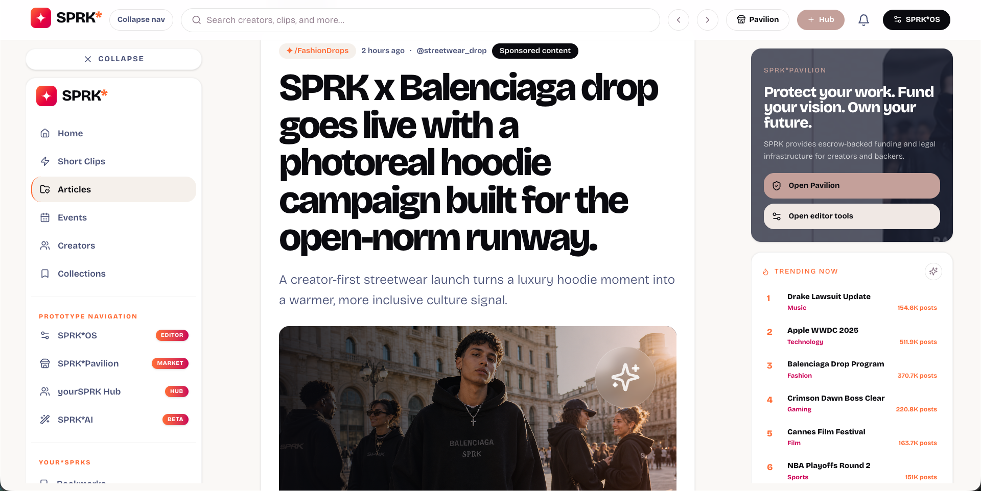 Culture-native content on SPRK